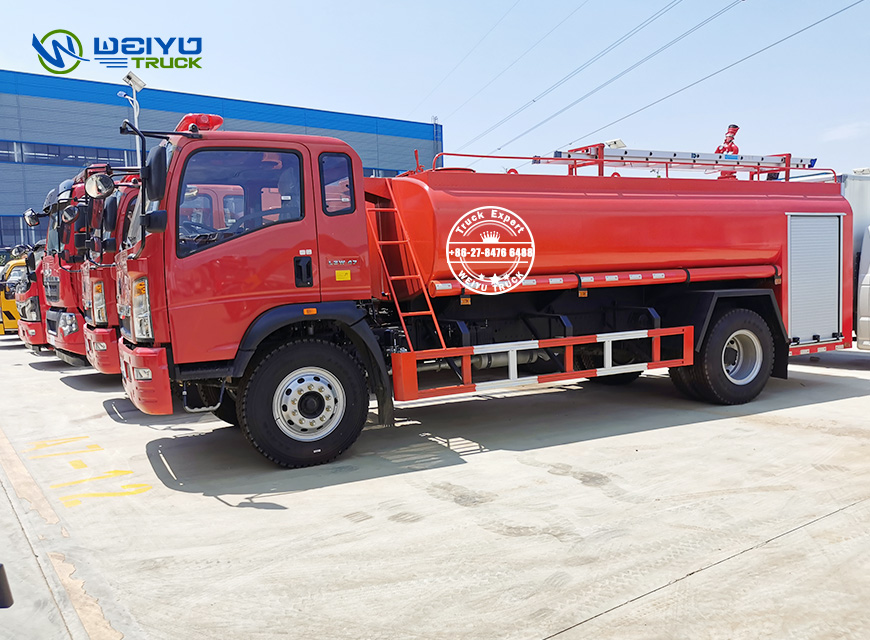 Sinotruk Howo Wheels Cbm Liters Fire Water Sprinkler Truck From