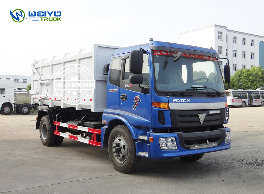 FOTON 4x2 12 CBM Commercial Waste Disposal Docking-type Garbage Truck ...