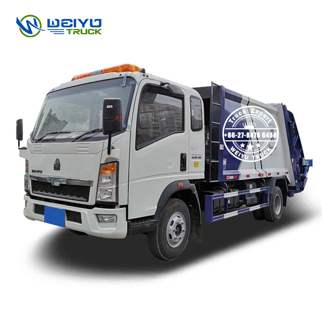 HOWO 8 CBM High Compression Ratio Solid Waste Compactor Garbage Truck from China manufacturer